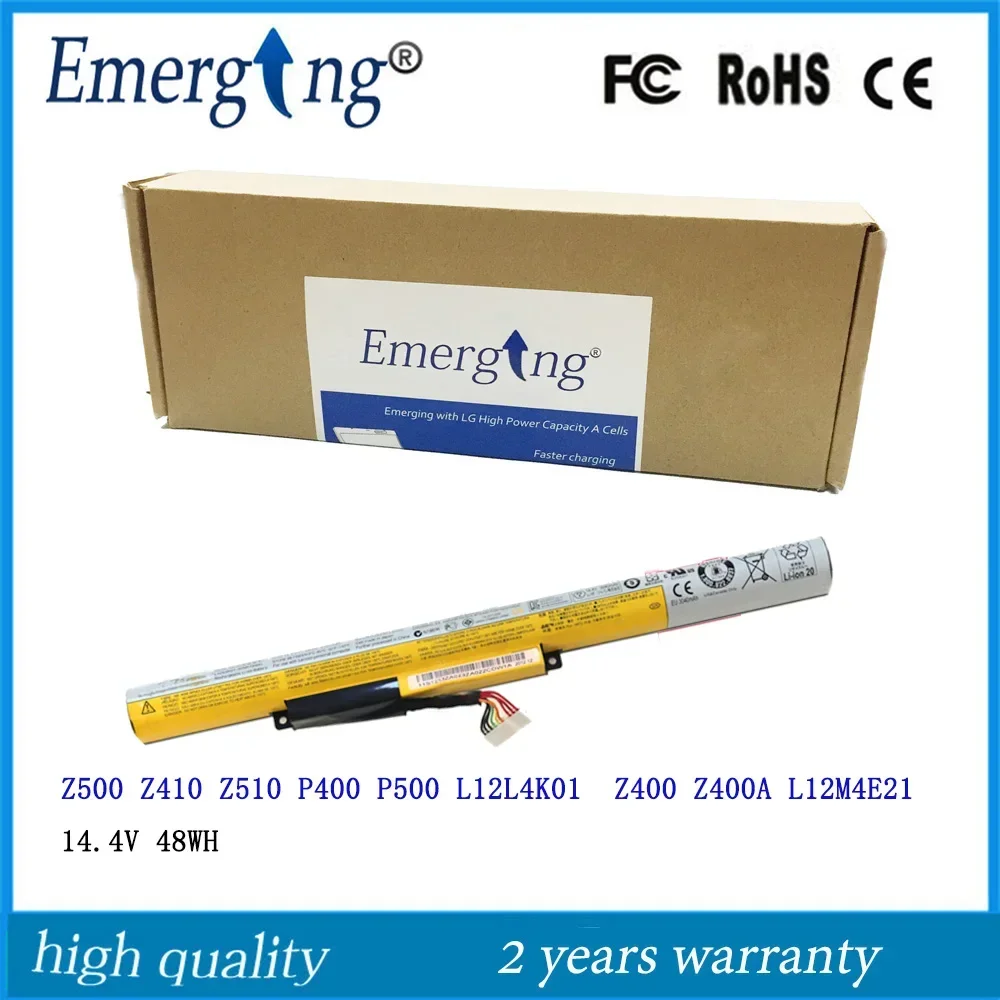 

14.4V 48Wh Original New Laptop Battery L12S4K01 for Lenovo IdeaPad Z400 Z410 Z500 Z510 P500 P400 L12M4E21 L12M4K01 L12S4E21