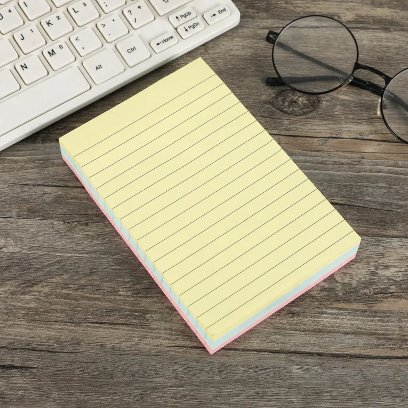 ملاحظات ما بعد ذلك بخطوط أفقية، لاصقة قوية، قابلة للتمزيق، إبداعية، سميكة، تدوين الملاحظات، ملصقات تترك الرسائل