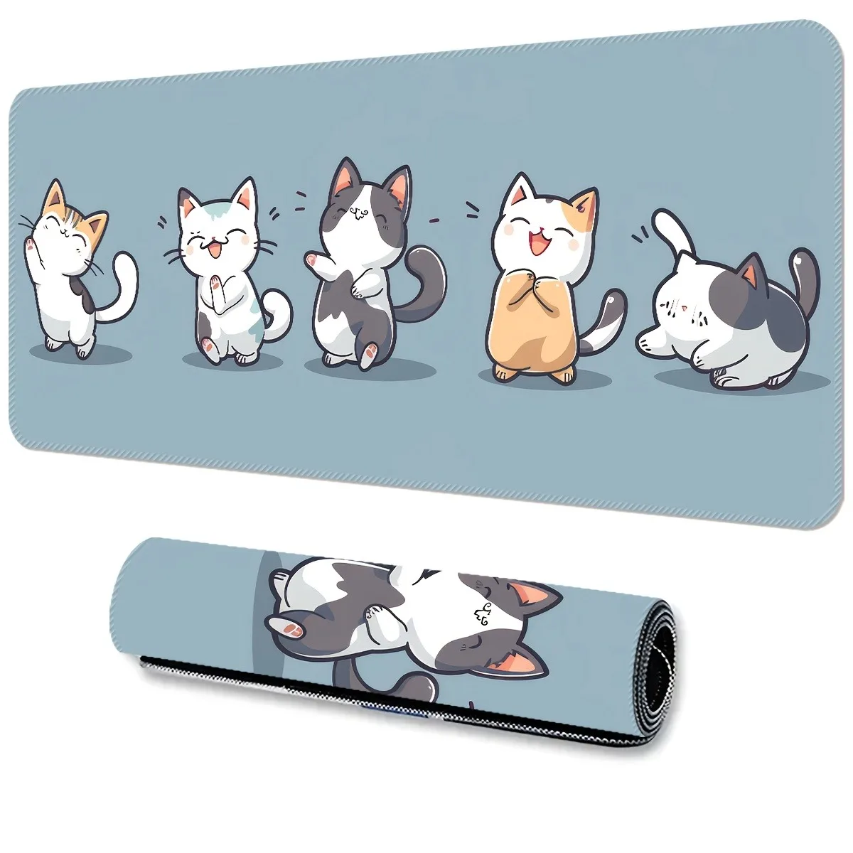 

Cartoon Cute Cat Mousepad Computer XL MousePads Keyboard Pad Mouse Mat Gamer Soft Office Carpet Table Mat Desktop Long MousePad