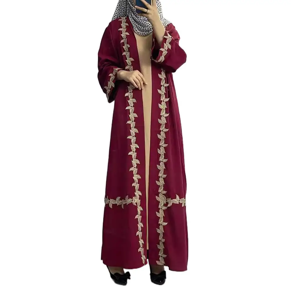 Ramadan Eid Arab Abaya Middle East Dubai Fashion Elegant Embroidered Cardigan Robe