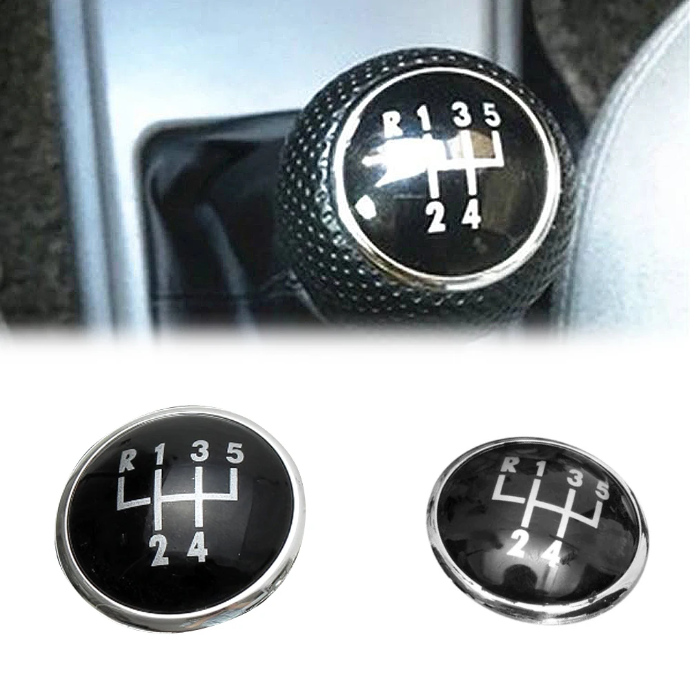 Car 5 Speed Gear Shift Knob Cap Auto Gear Knob Cap Car Badge Decor Cover Auto Interior Accessories For VW Golf Bora Jetta Polo