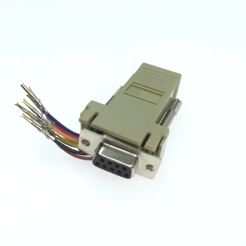 Connecteur adaptateur DB9 femelle vers RJ45 femelle vers RJ45, connecteur Rs232 modulaire Cab-9as-fdte vers Rj45 DB9 pour ordinateur AQJG, haute qualité