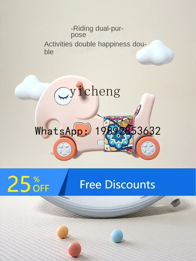 AE  Rocking Horse Small Wooden Horse Children's Rocking Horse   Two-in-One Baby and Toddler