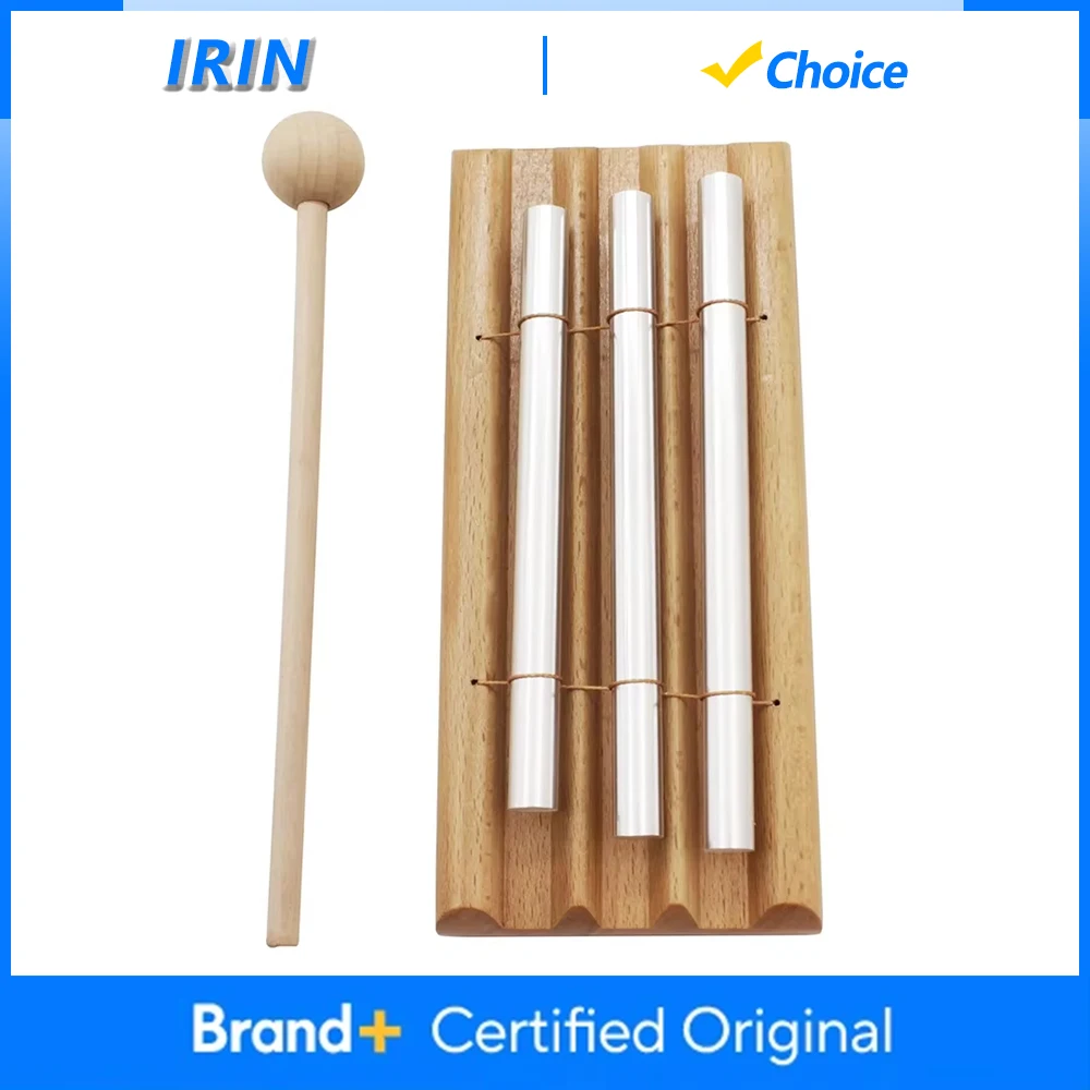 

IRIN 3-тональные колокольчики, настольный колокольчик для медитации, деревянный ударный инструмент с молотком, развивающие музыкальные игрушки