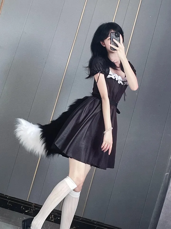 Adjustable Belt Fox Tail Kawaii Wolf Dog Tail Cosplay Accessories Party 70cm Furry Tail Cosplay Costume Props Girl Faux Fur Tail