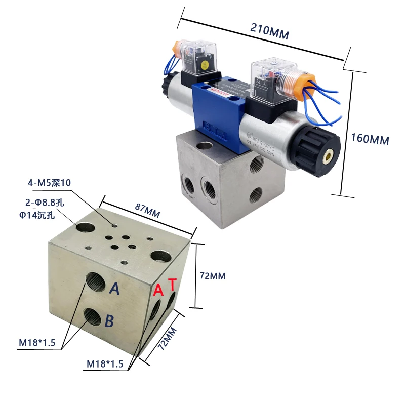 Yuken Rexroth Dsg-01 Dsg-03 4We6D 4We10E Single Block Directional Valve Manifold Block Hydraulic Valve Block