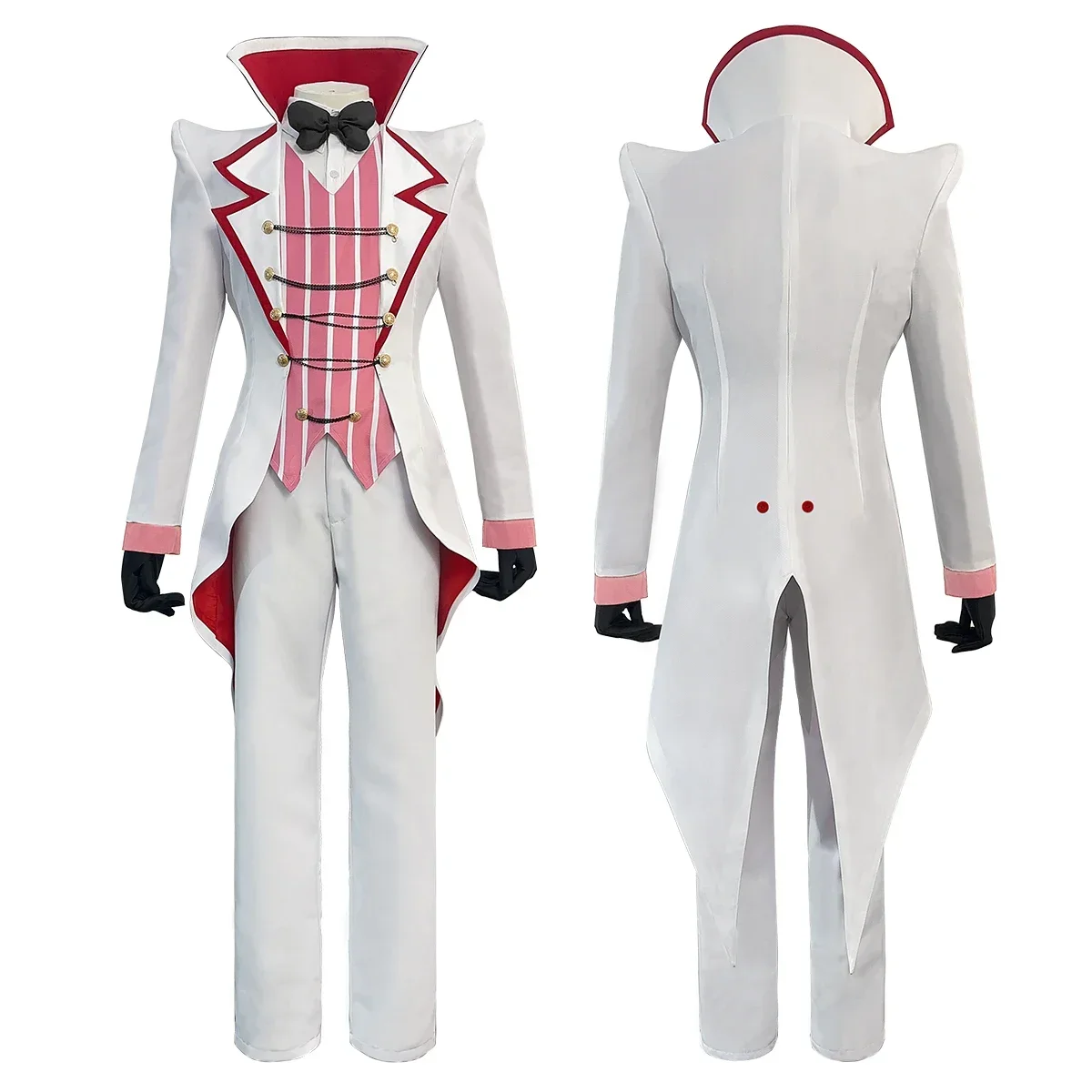 Haz Hotel Anime Lucifer Morningstar Cosplay Costume Wig Stand-up Collar Tailcoat Pants Vest Cos Convention Halloween Gift