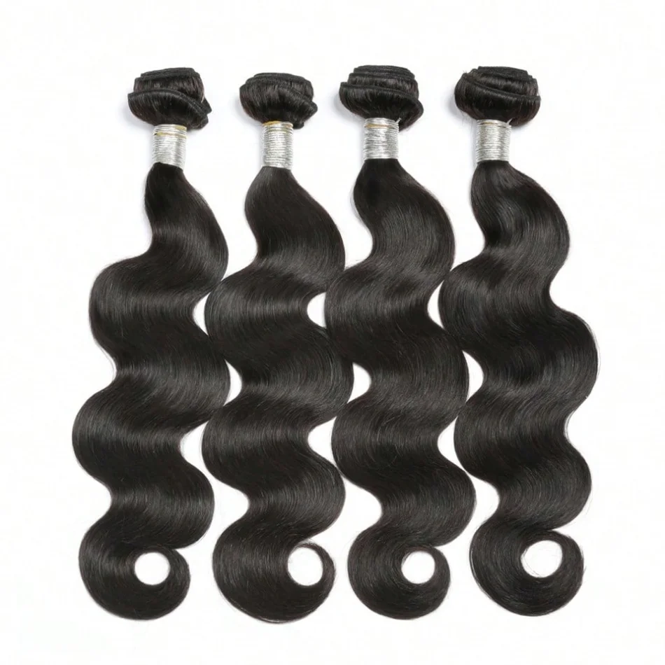 Body Wave Human Hair Bundle Unprocessed Virgin Brazilian Human Hair 3 Bundles Hair Extensions Grade 12A Remy Natural Color For Black Women 20 22 24 Inch
