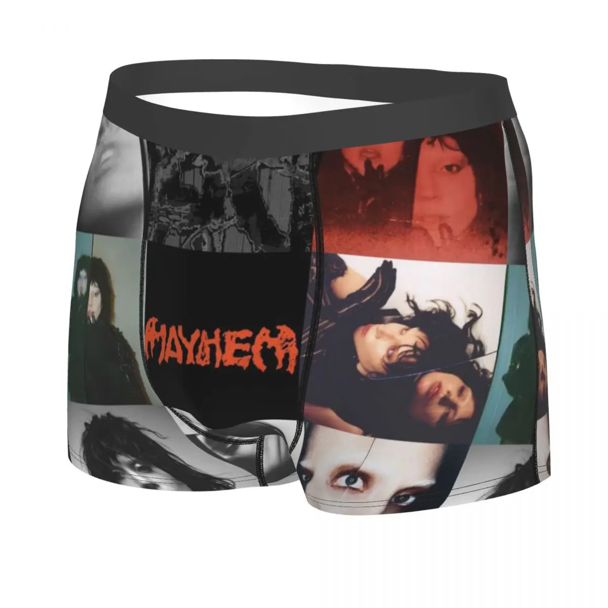 Custom Lady Gaga Mayhem Music Singer Underwear Men Stretch Boxer Briefs