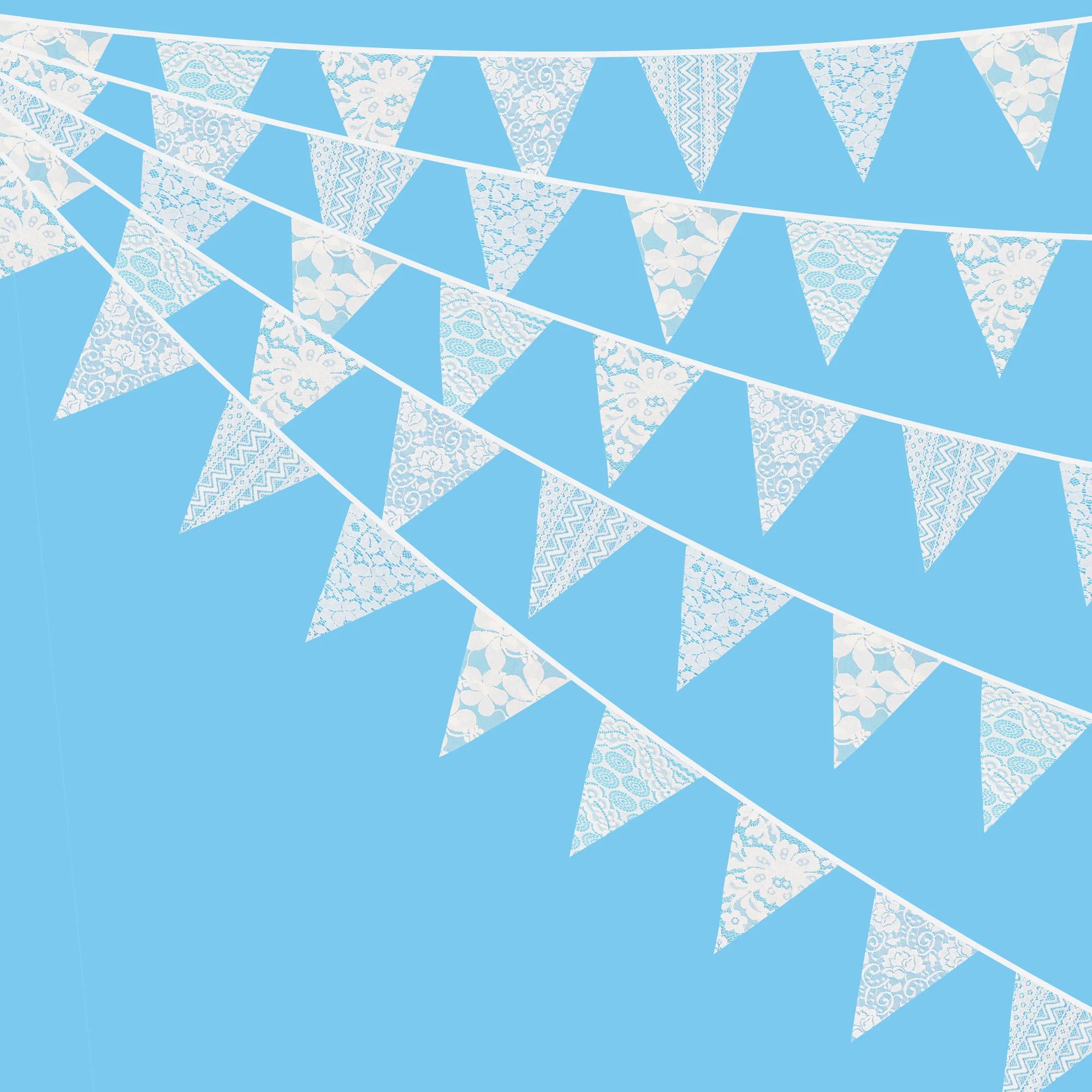 10M 36 proporczyk koronki flagi hesji urodziny karnawał tkaniny trznadel dekoracje weselne Banner Home Baby Shower Garland