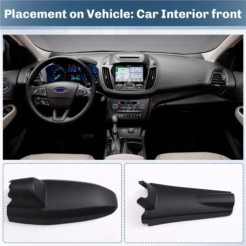 A20K-Top& Bottom Rain Sensor Trim Cover 1 Set DV4B-17D568AA3JA6 DV4B17D550AA3JA6 For Ford Escape 13-19 Indoor Mirror Cover LHD