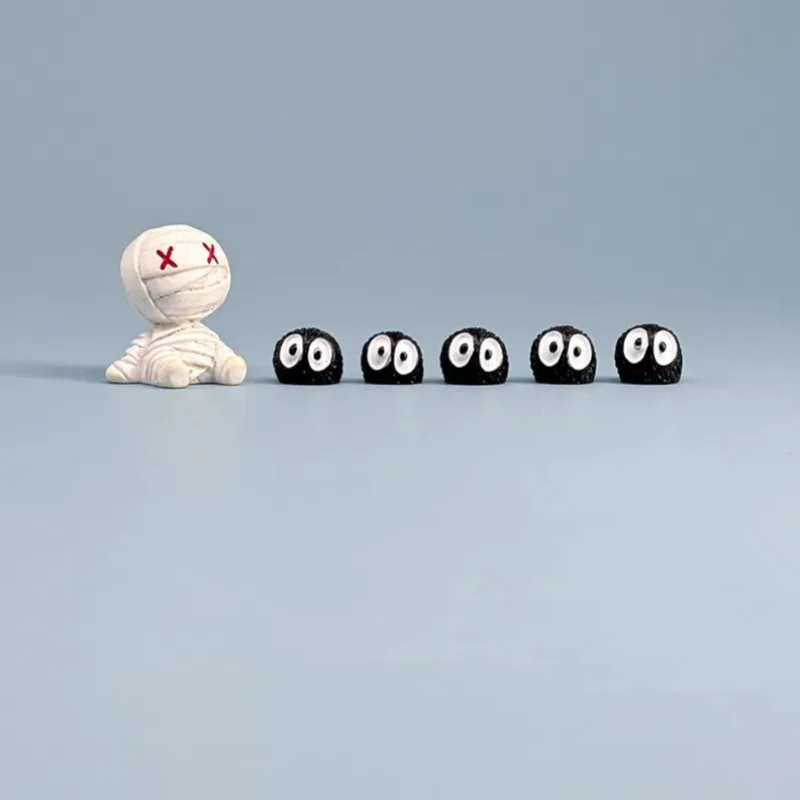 

Креативные мини-милые маленькие мумические декоративные украшения, зеркало заднего вида на центральной консоли автомобиля, угольные шарики, украшение для экрана компьютера