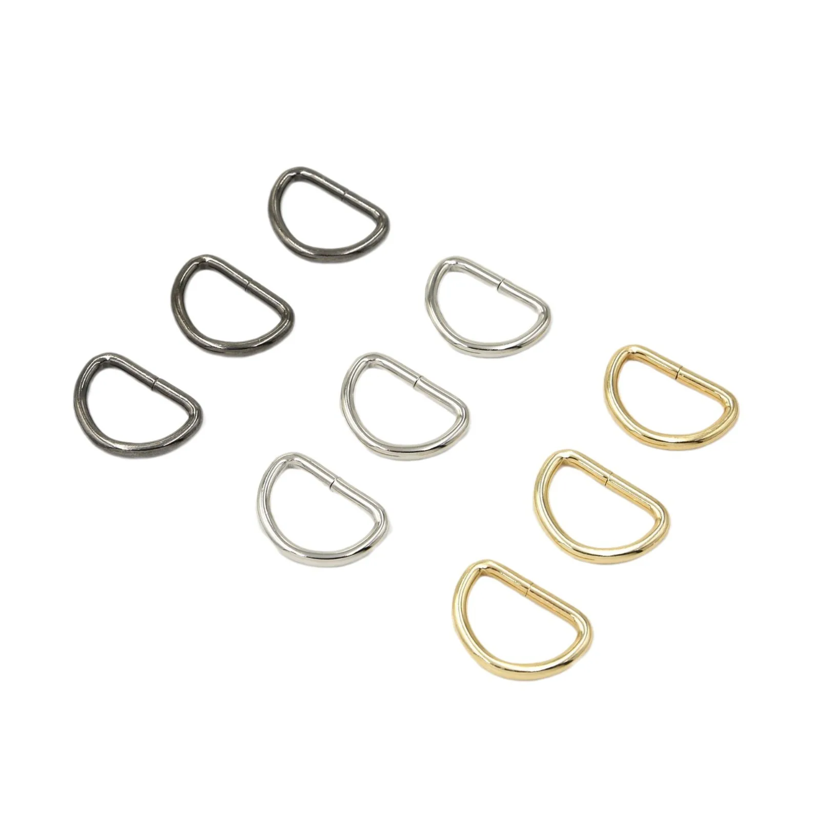 10pcs Dee D Ring Buckle Clasp Handbag Purse Strap Belt Bag Backpack Dog Collar Chain Buckles DIY Accessories Thickness 20mm