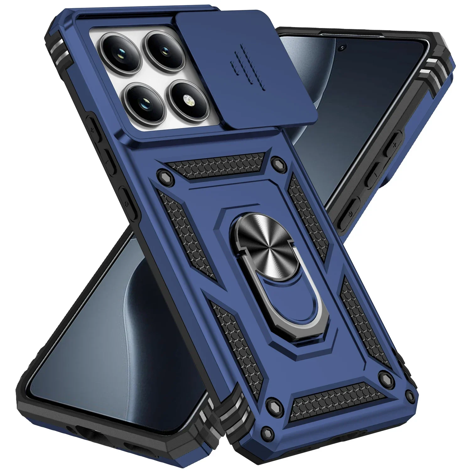 

Чехол для Xiaomi 14T Pro, автомобильный магнитный кольцевой чехол, вращающийся объектив для камеры, военный класс, противоударный чехол для Xiaomi 14T
