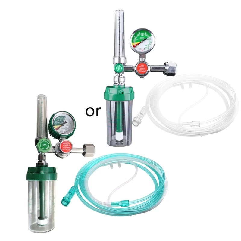 Pressure Gas Regulator Inhaler O2 Pressure Reducer Gauge Meter Buoy Type Female Thread and Tube