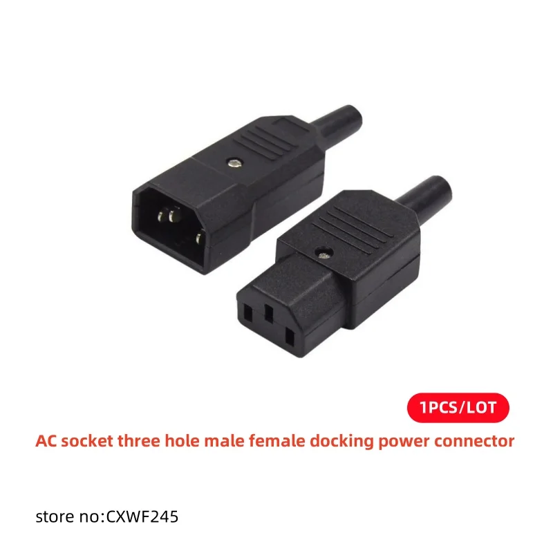 1pcs/lot AC socket, electric scooter, rice cooker, three hole male and female docking plug, three core power socket AC-013