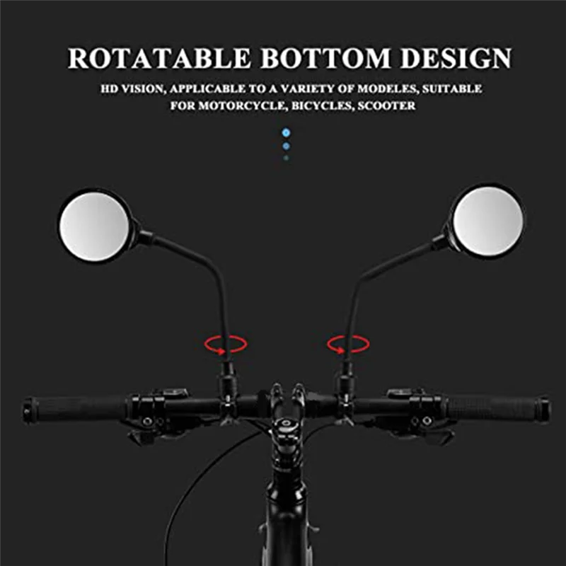 

2525+ Bike Mirror Scooter Mirror Handlebar Mirror 360°Adjustable Handlebar Mount Long Extension
