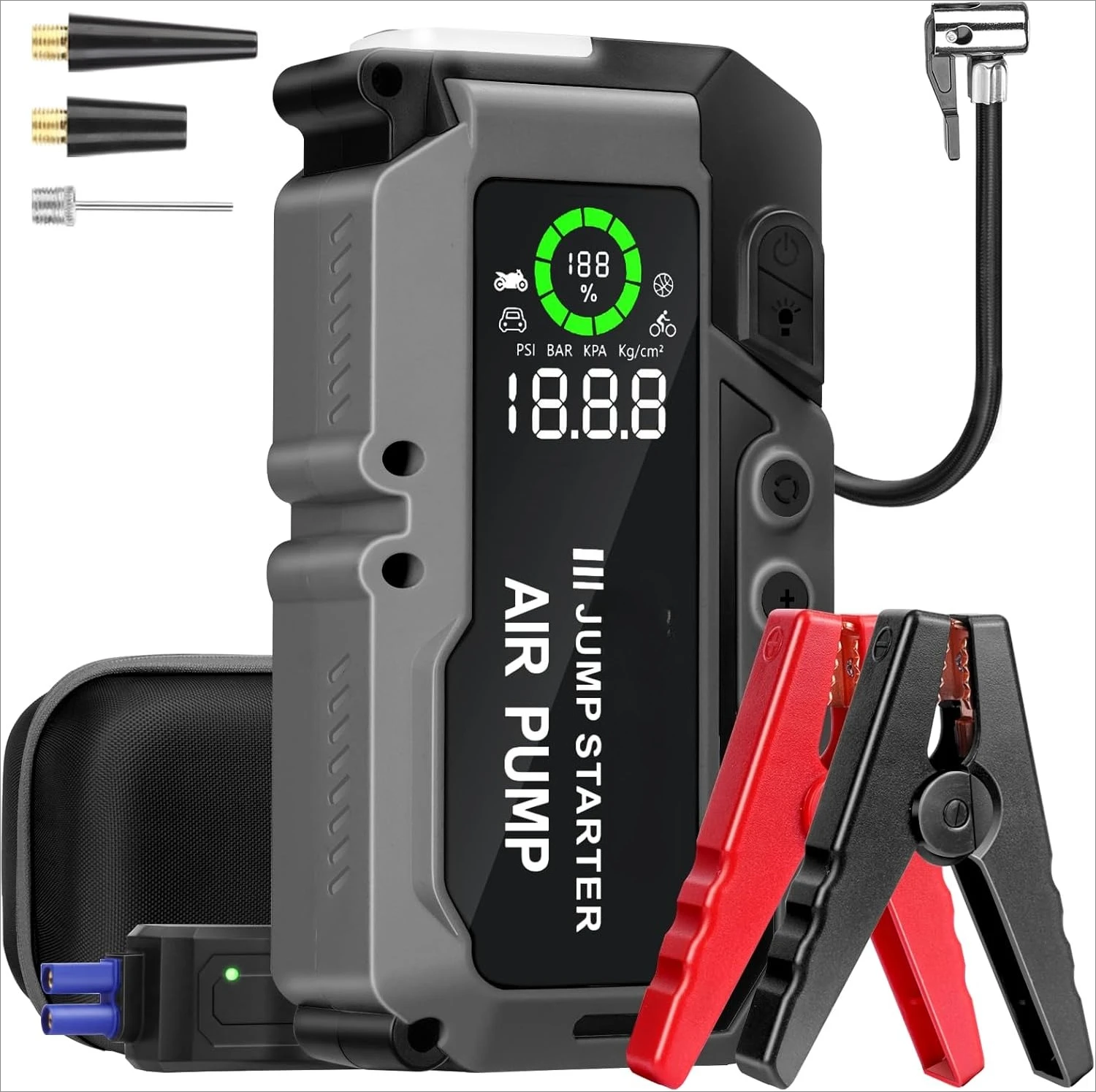 Jump Starter with Air Compressor, 4000A 150PSI Car Battery Jump Starter Portable for Up to 10L Gas 8L Diesel Engine