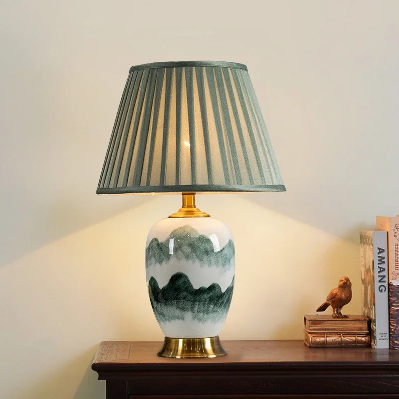 KERWIN Contemporary CeramicTable Lamp Luxury Creativity Living Room Bedroom Study Hotel Engineering Desk Light