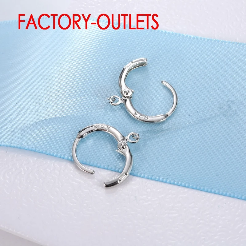 New Arrival 925 Sterling Silver Earring Findings For DIY Jewelry 50PCS/lot Earring Hook Jewelry Accessories For Women