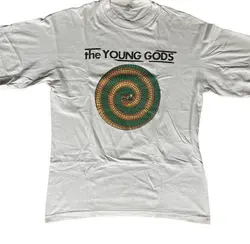 The Young Gods Vintage Shirt 90s White Sky Tv Rare