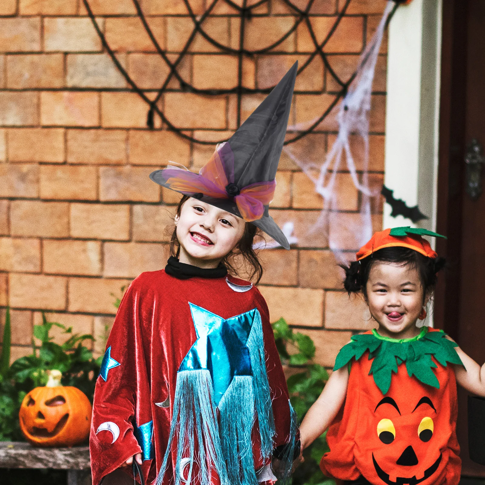 Witch Hat For Women Girls Premium Cosplay Party Halloween Dress-Up Masquerade Decorative Accessory Witch Caps