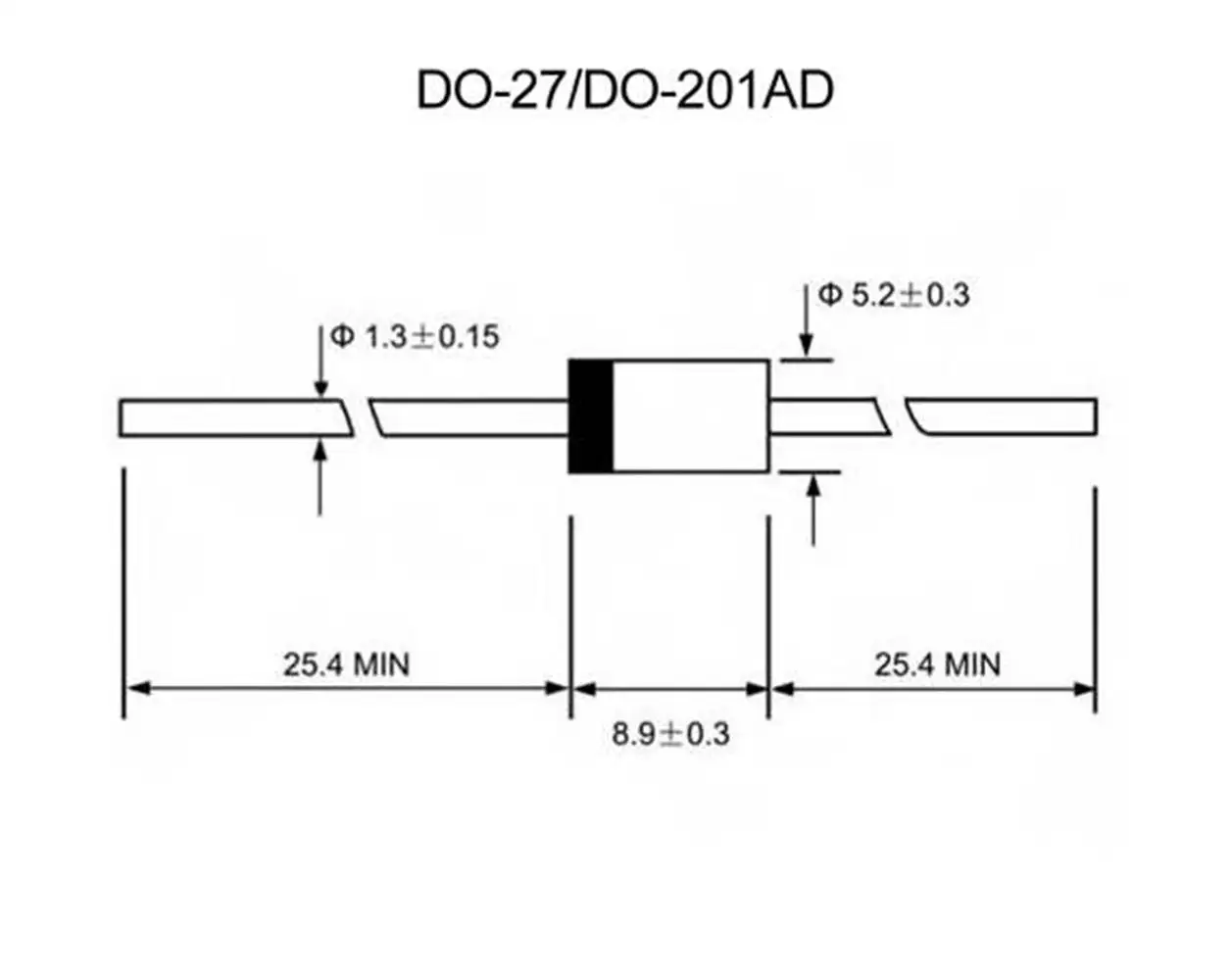 10pcs 1N5822 IN5822 3A 40V DO-27 DO-201AD Schottky Diode