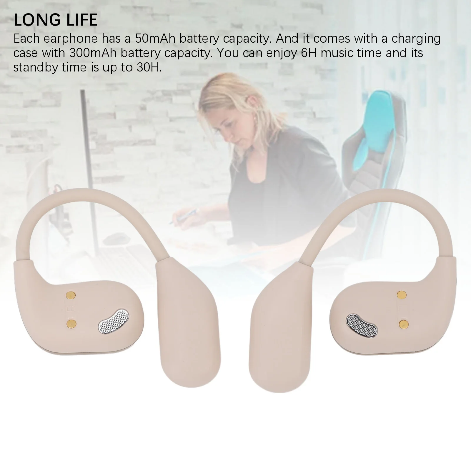 سماعات أذن للترجمة، سماعات أذن دقيقة لغة بلوتوث، عمر بطارية طويل، تدعم 144 لغة، 3 أوضاع للسفر