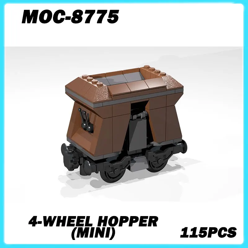 

MOC-8775 Серия мини-поезд 4-колесный бункер (мини) Коллекционная образовательная модель Кирпичная головоломка Игрушка Подарки на день рождения 115 шт.