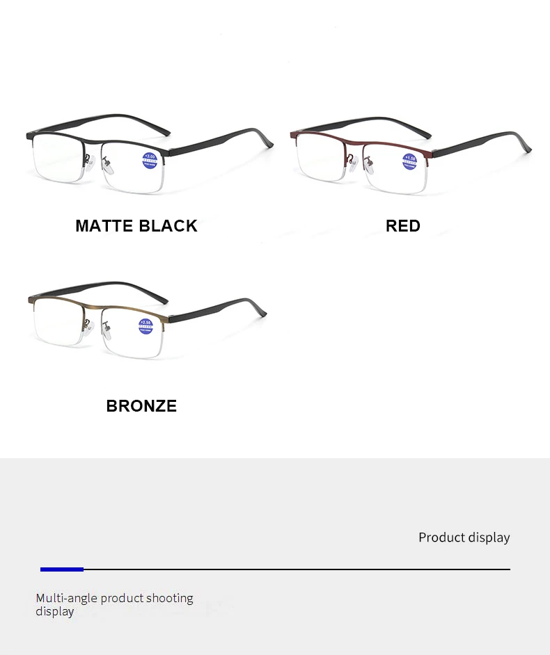 Presbyopie-Brille mit automatischem Zoom, sowohl in der Nähe als auch für progressive multifokale Presbyopie-Brille, Anti-Blaulicht-Brille 1845-1 – Detail 13
