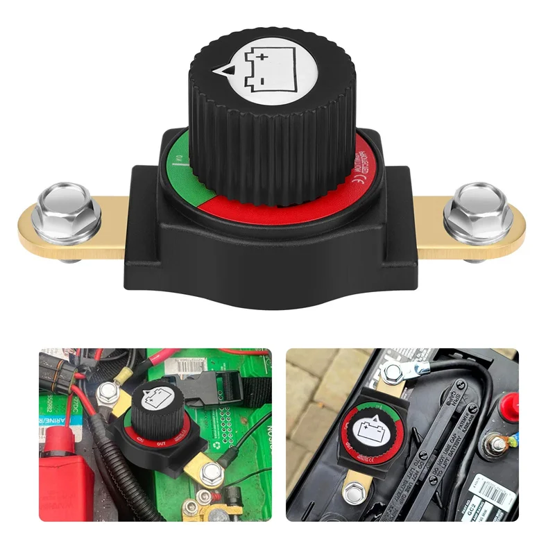 Battery Disconnect Switch,Side Post Battery Disconnect Switch On/Off 275A 12V-48V Battery Power Cut Off Switch For Car Vehicle