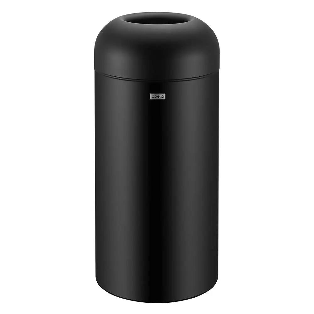 

71 Liter / 18.8 Gallon Commercial Open Top Trash Can, Big Capacity, Brushed Stainless Steel (Black)