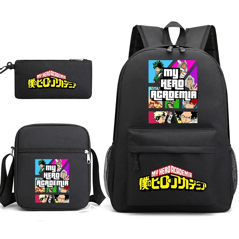 

My Hero Academia anime student teenagers backpack shoulder bag pencil case 3-piece set back to school gift