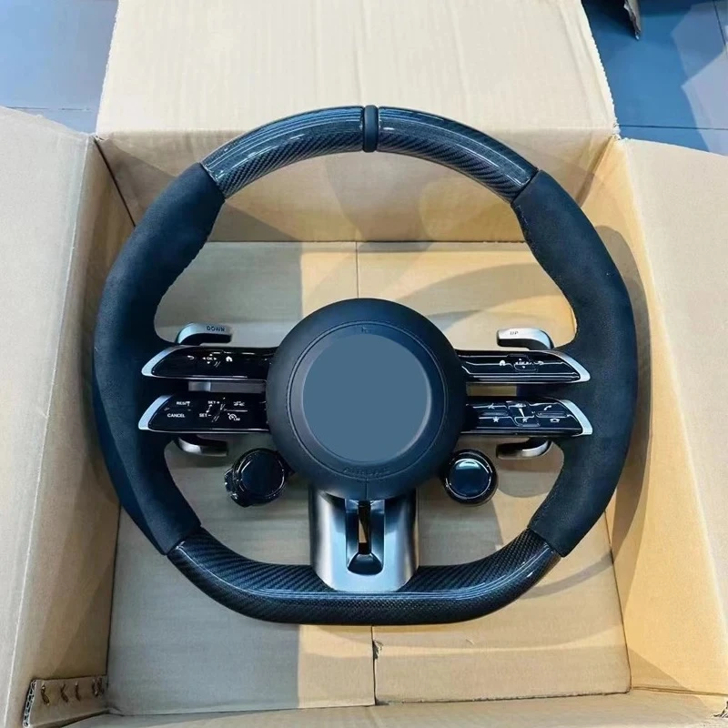 For Sports Leather Steering Wheel Upgrade for CClass E Class C63 E63 GT50 Benz CClass E Class C63 E63 GT50