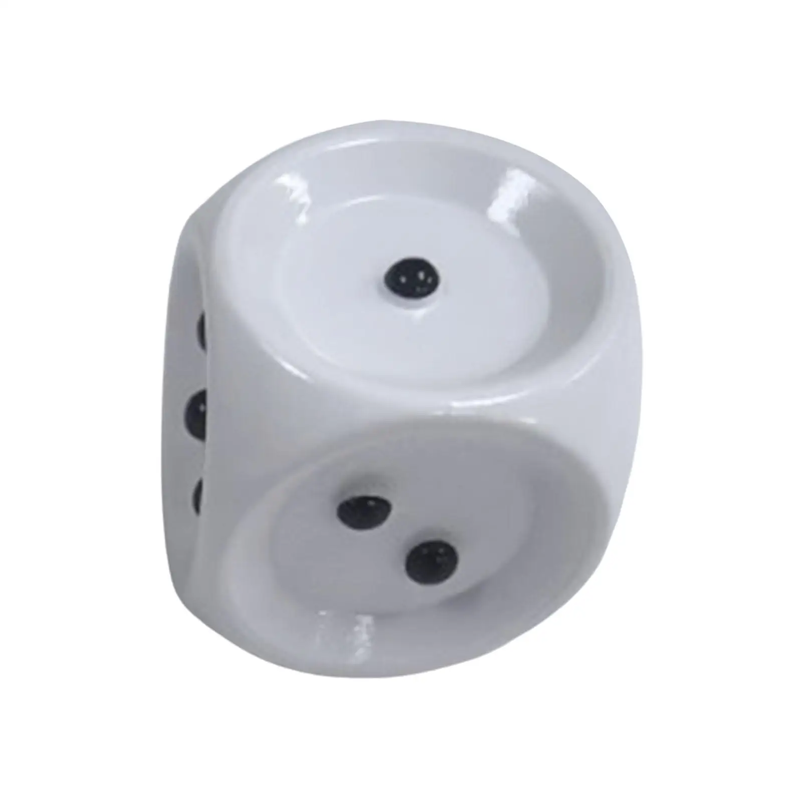 Raised Dot Tactile Dice White ABS Braille Gaming Cube Single Pack for Tabletop and Education
