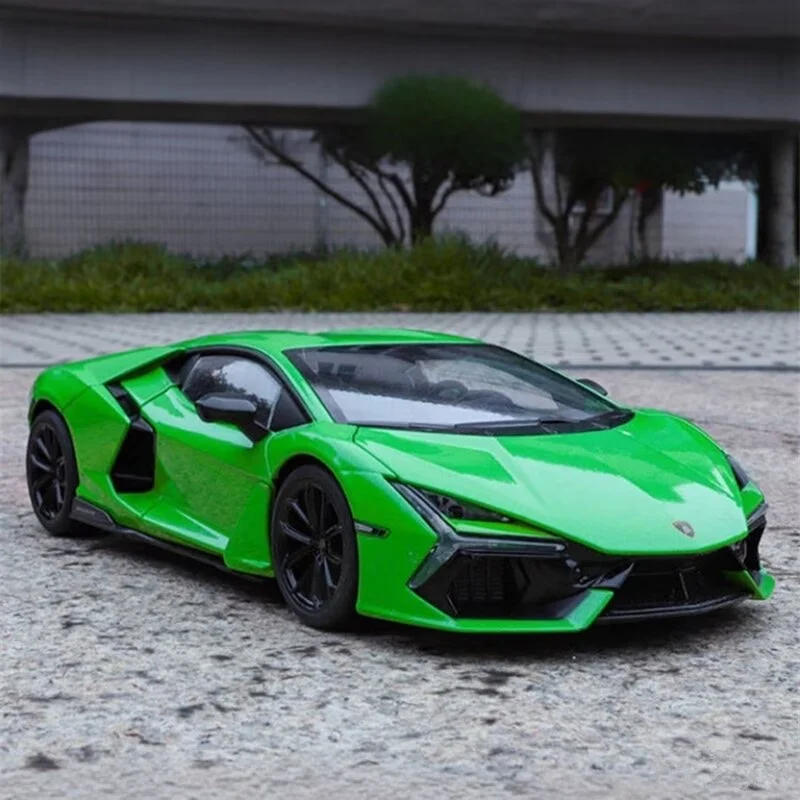1:18 Lamborghini Revuelto Alloy Sports Car Model Diecast Metal Racing Car Vehicle Model Sound and Light Simulation Kids Toy Gift