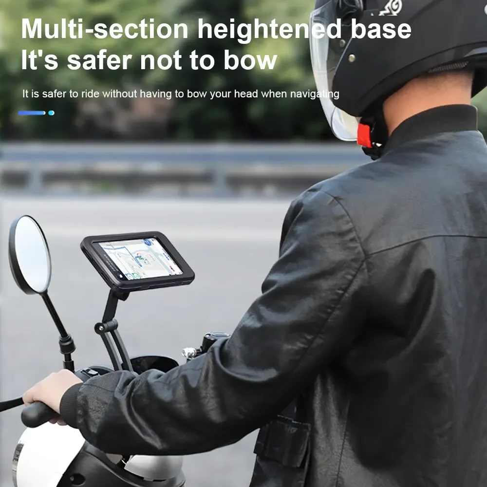 Wasserdicht 360° ° Drehbare Telefonhalterung für Motorrad/Fahrrad – verstellbare universelle GPS-Halterung für Mobiltelefone und Navigations-Apps – Detail 2