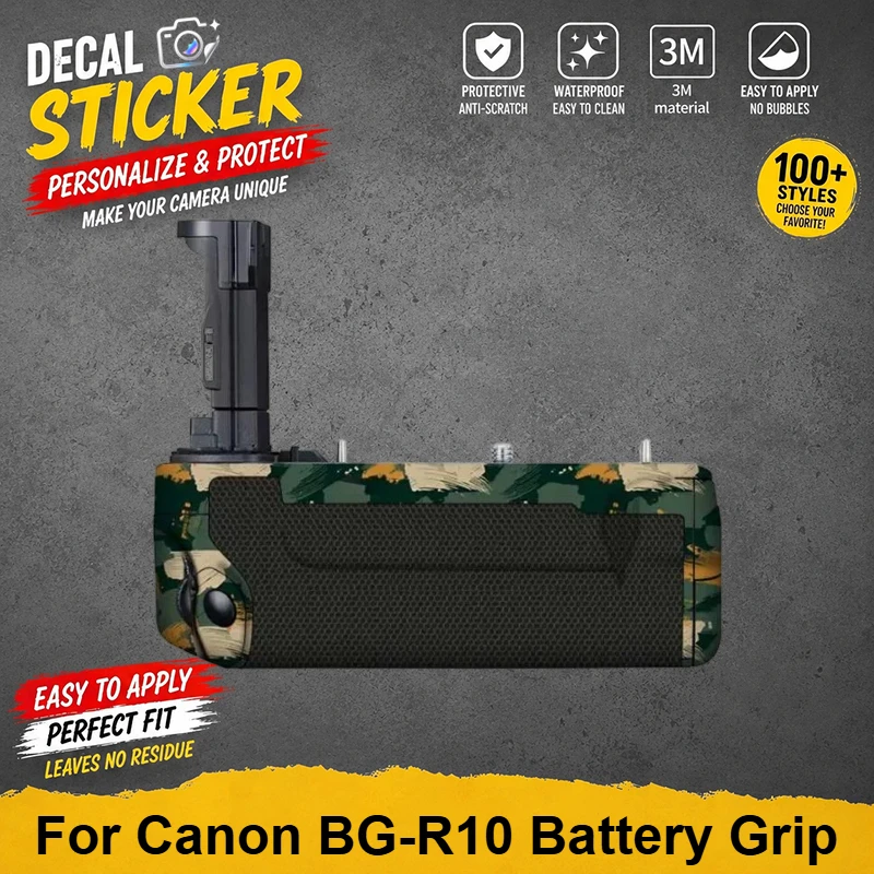 PrizMo Skin For Canon BG-R10 Battery Grip Skin BGR10 Decal Wrap Cover For Canon R5 R6 Battery Grip Protector BG R10 Sticker