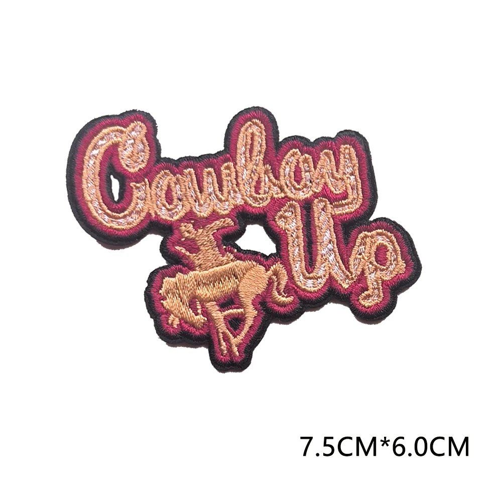 Emblem Embroidered Cloth Stickers Cartoon Flowers DIY Iron Clothing Patches