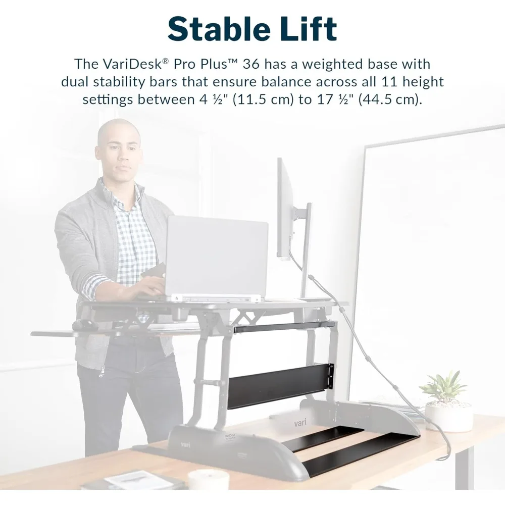 Adjustable Desk Converter with 11 Height Settings - Laptop Sit Stand Desk Riser for Table Tops and Home Office