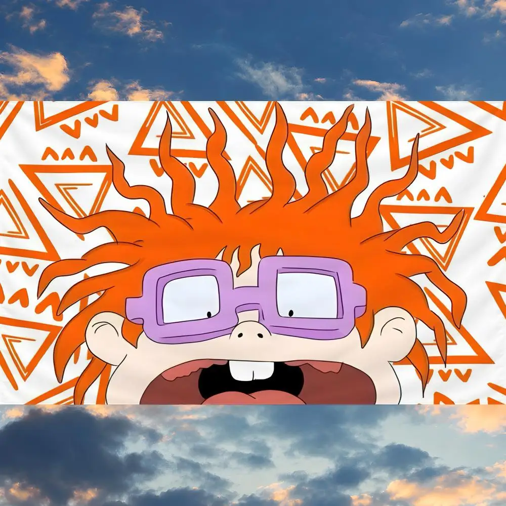 Cartoon Rugrats Tommy Pickles Chuckie Flags Banner Wall Hanging Decor Personality For Party Bedroom Outdoor Hogar Bedside