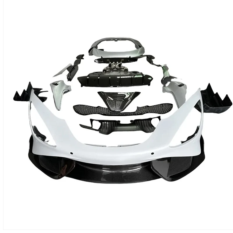 ML0207 for 720S Body Kit Upgrade 765LT Full Carbon Fiber Exhaust Bumper Bolt-On Installation Universal Fitment High