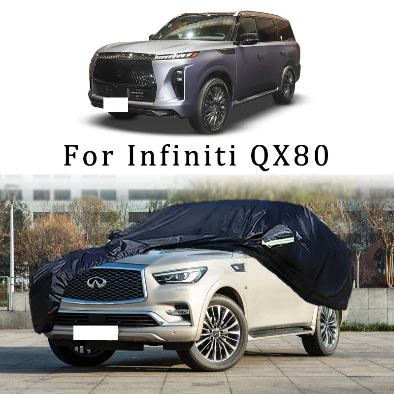 

For Infiniti QX80 Outdoor Protection Full Car Covers Snow Cover Sunshade Waterproof Dustproof Exterior Protection