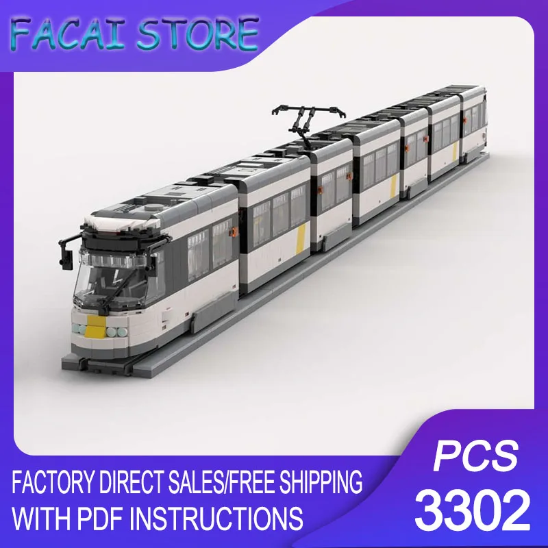

Конструктор Moc Building Bricks Flexity2: Модель трамвая Антверпен (длинная версия), технологичные модульные блоки, подарок, рождественские игрушки, набор для сборки своими руками