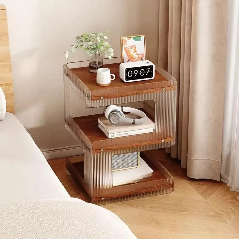 

New 520 bedside table bedroom bedside acrylic storage rack small household strange girl heart