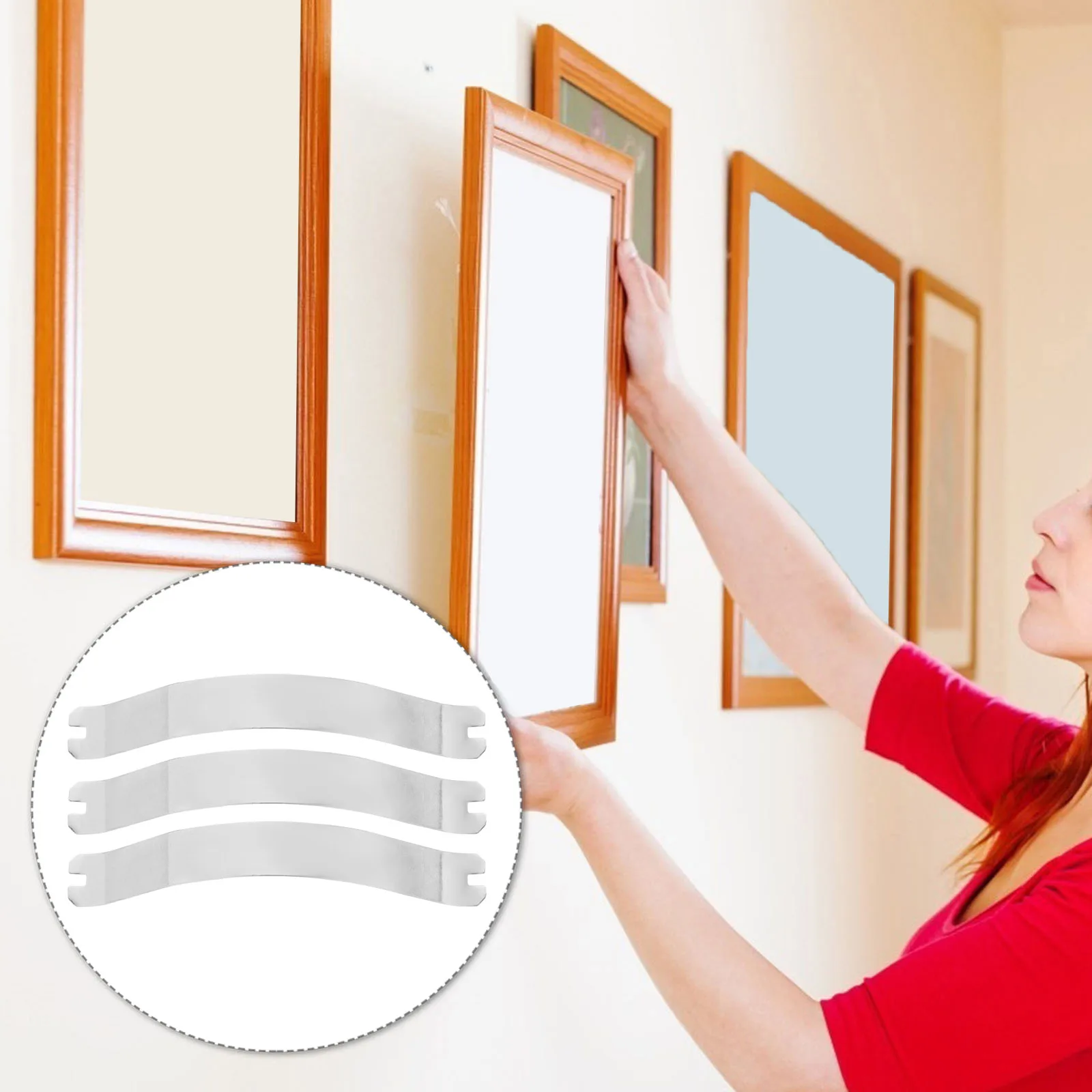 

50Pcs Invisible Picture Frame Backing Clips Strong Stable Metal Spring Clips DIY Picture Framing Supplies Hanging Tool Frame