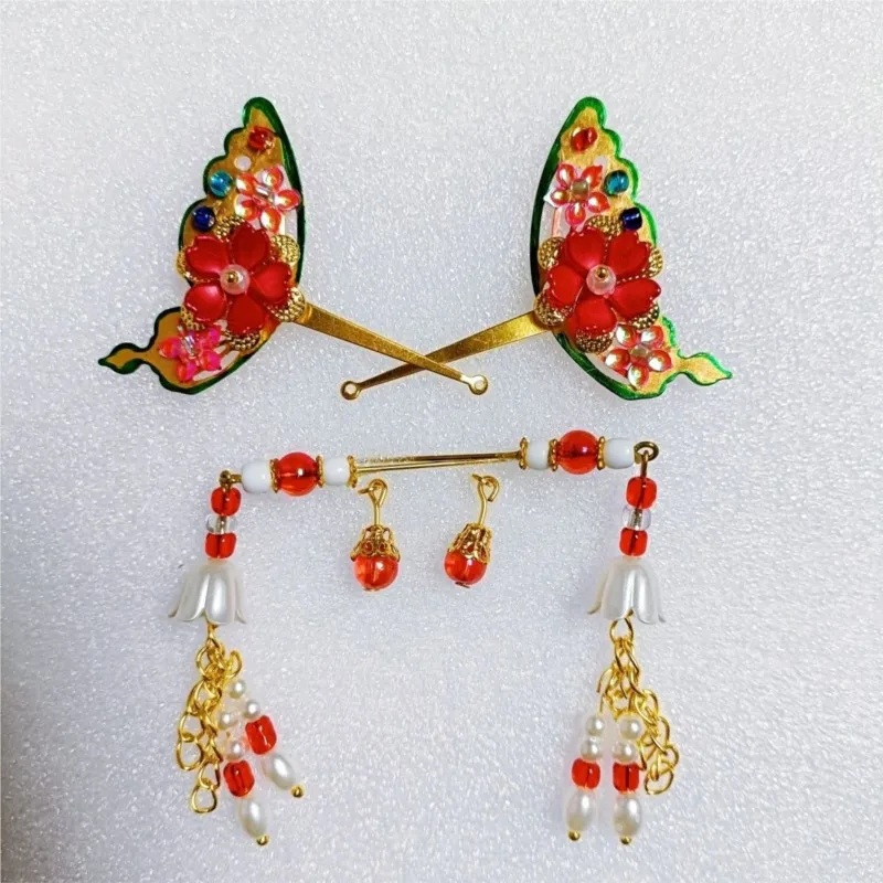 Couvre-chef de poupée Vintage créatif, 30cm, épingle à cheveux originale faite à la main, accessoires de coiffure de poupée de Style chinois ancien, 2025 LI073