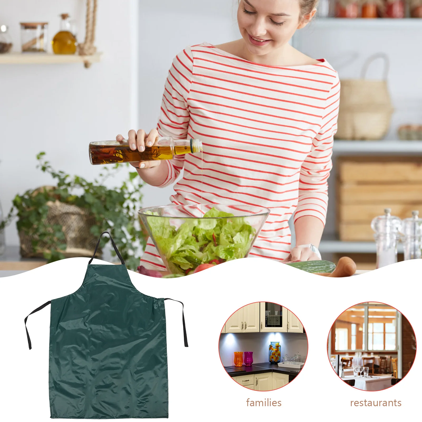 

Dishwashing Apron Long Heavy Duty Water Oil Resistant Apron Easy Clean Kitchen Household For Home Commercial Use Pet