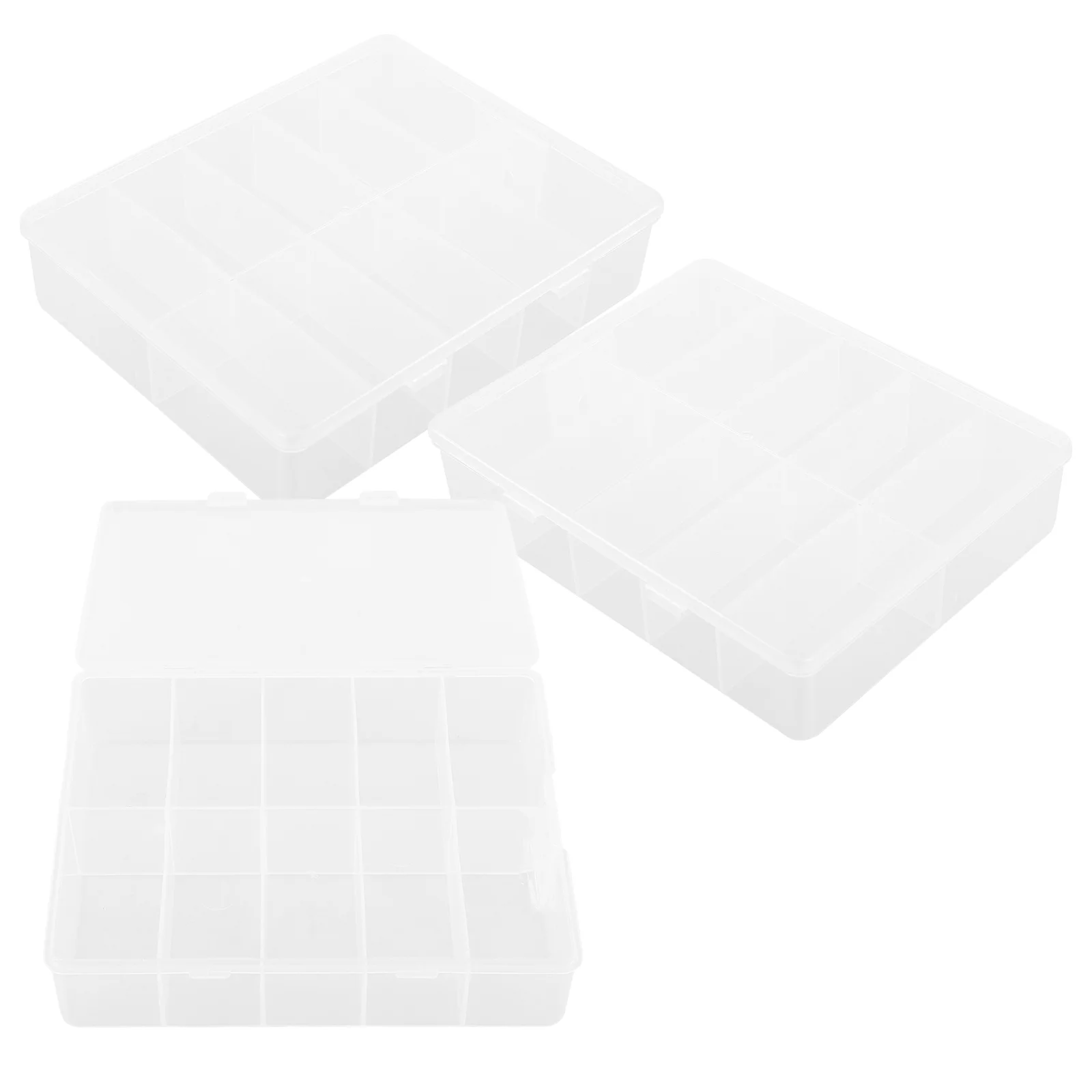 3 Pcs Nail Storage Box False Nails Practical Holder Fake Container Compartment Organizer Pp Case