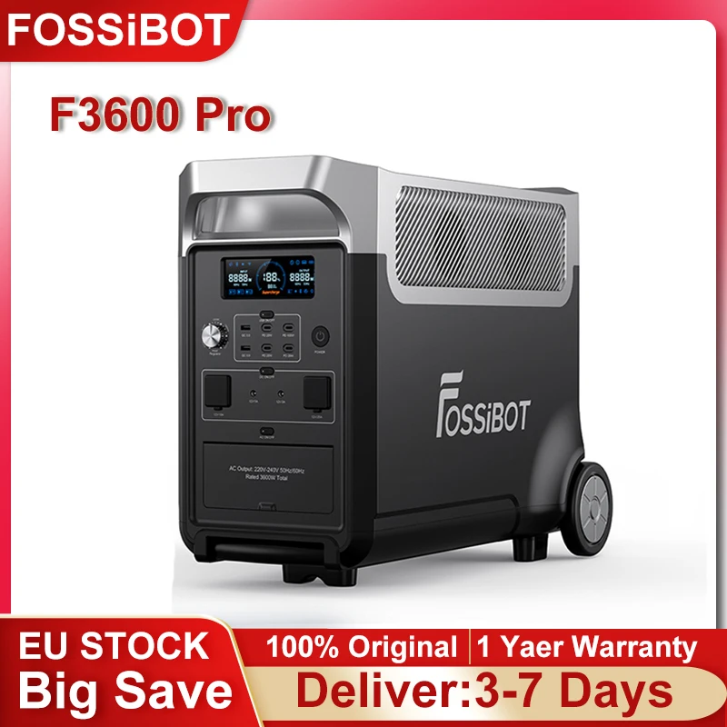 Estación de Energía Portátil FOSSiBOT F3600 Pro, Batería LiFePO4 de 3840 Wh, Expansión de 11520 Wh, Uso en Interiores… — oferta en AliExpress